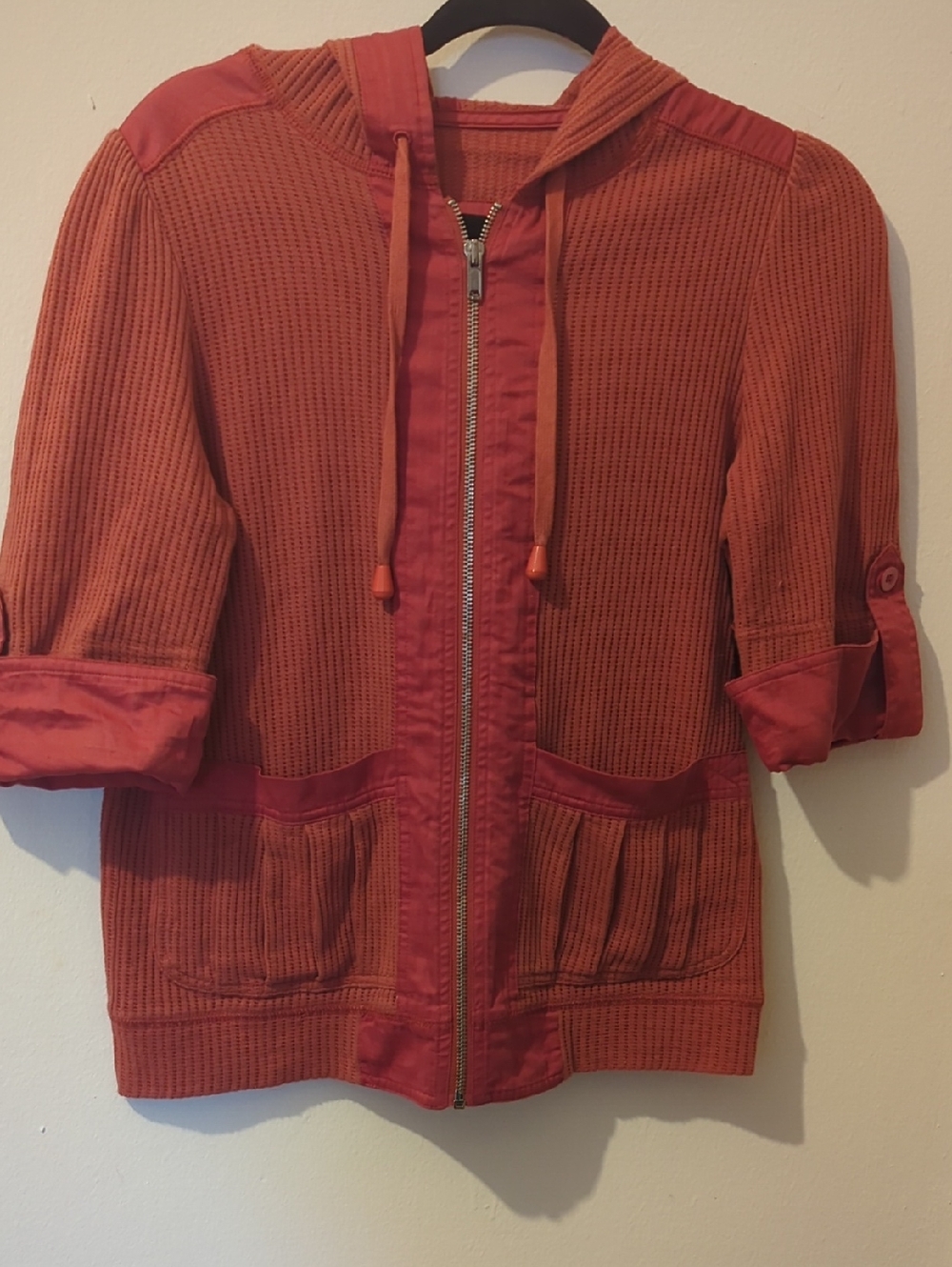 Marc Jacobs Women's  Zip-Up Hooded Jacket With Short Sleeves Size S